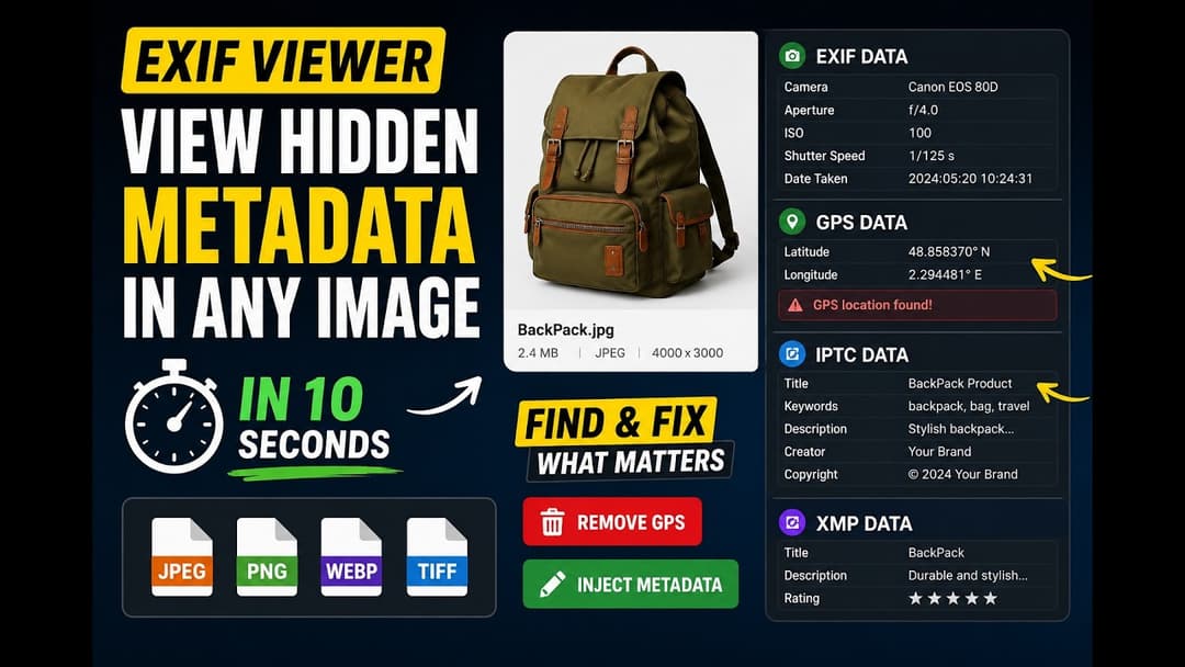 Image Tools – EXIF Viewer, Editor, Injector & Remover
